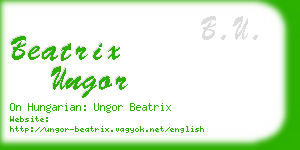 beatrix ungor business card